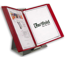 TARIFOLD - D231A5 - Tarifold Desktop Organizer - Red Pockets A5 - image 1
