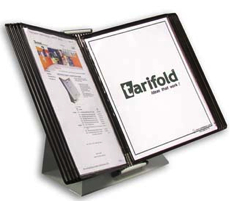 TARIFOLD - D261 - Tarifold Desktop Organizer - Brown Pockets - image 1