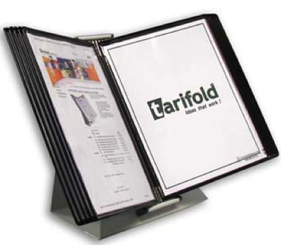 TARIFOLD - D271A5 - Tarifold Desktop Organizer - Black Pockets A5 - image 1