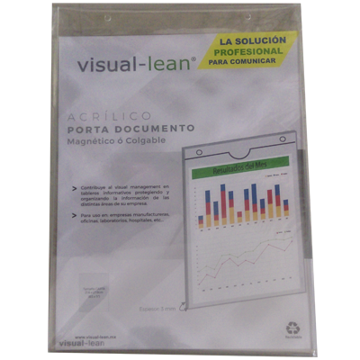  - VL-APH-3MM - Porta Documento Acrilico 3mm Carta (Vertical) - imagen 1