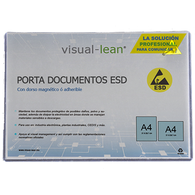VISUAL LEAN - VL-ESD-CC-A4-LAN - Porta documento ESD A4 (Horizontal) - imagen 1