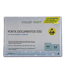 VISUAL LEAN - VL-ESD-CC-A4-LAN - Porta documento ESD A4 (Horizontal) - imagen 1