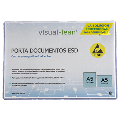 VISUAL LEAN - VL-ESD-CC-A5-LAN - Porta documento ESD A5 (Horizontal) - imagen 1