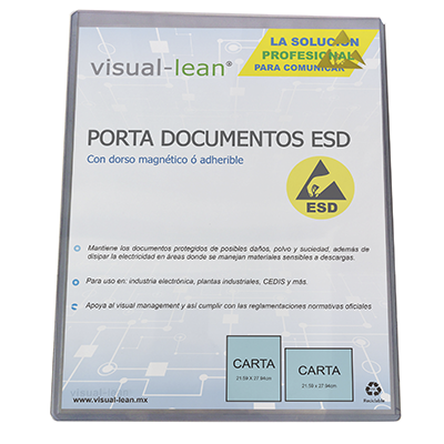 VISUAL LEAN - VL-ESD-CC - ESD Card Case Letter Size (Portrait) - image 1