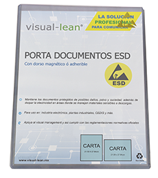 VISUAL LEAN - VL-ESD-CC - Porta documento ESD Tamaño Carta (Vertical) - imagen 1