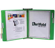 TARIFOLD - W251A3 - Tarifold Wall Unit Organizer - Green Pockets A3 - image 1
