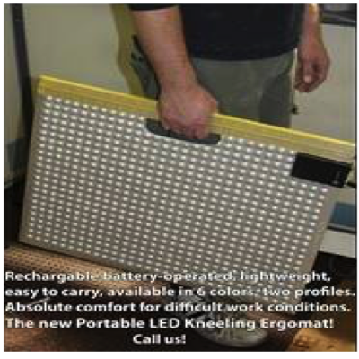 ERGOMAT - LED-INDPortable-Grey - Tapete LED de rodillas portátil ERGOMAT - imagen 2