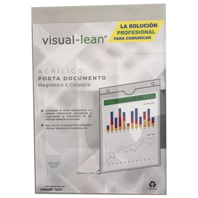 VISUAL LEAN - VL-APH-2MM - Porta Documento Acrilico 2mm Carta (Vertical) - imagen 1