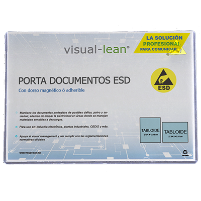 VISUAL LEAN - VL-ESD-CC-TA-LAN - Porta documento ESD Tabloide (Horizontal) - imagen 1