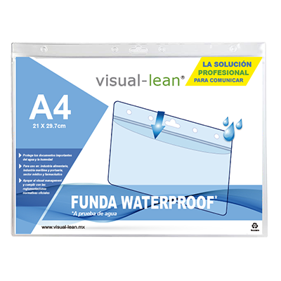 VISUAL LEAN - VL-WP-A4LAN - Funda a prueba de agua A4 (Horizontal) - imagen 1