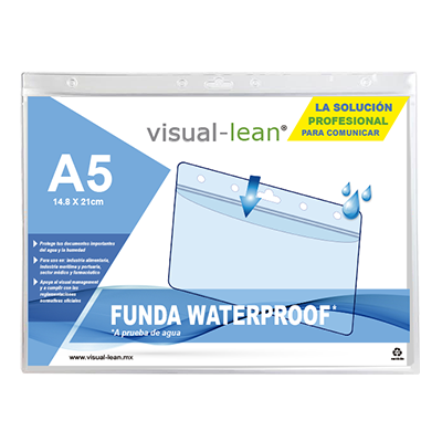 VISUAL LEAN - VL-WP-A5LAN - Funda a prueba de agua A5 (Horizontal) - imagen 1