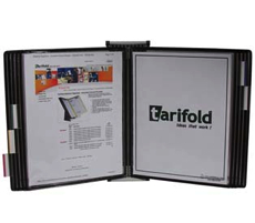 TARIFOLD - W271A3 - Tarifold Wall Unit Organizer -Black Pockets A3 - image 1